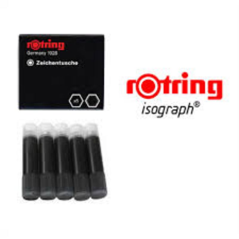 Rotring Drawing Ink หมึกหลอดรอตริง ไอโซกราฟ แพ็ค 5 ชิ้น | Shopee Thailand