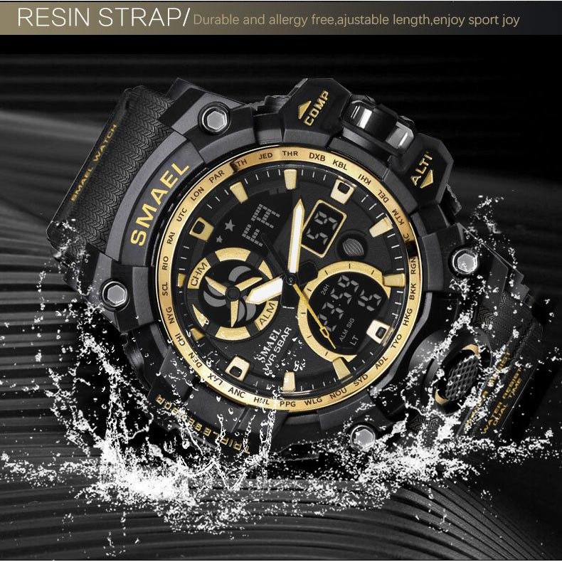smael-รุ่น-1545c-นาฬิกาข้อมือ-นาฬิกาแฟชั่น-ผู้ชาย-watch-waterproof-fashion-watch-men-sport-analog-quartz-สีทอง