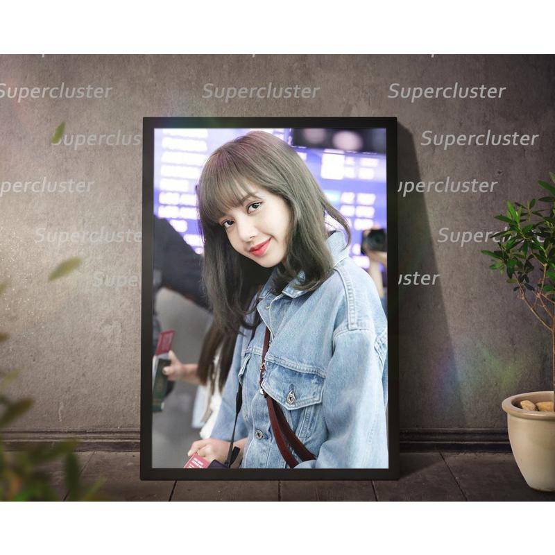 โปสเตอร์ผ้าใบ พิมพ์ลาย BlackPink Lisa main สไตล์เกาหลี สําหรับตกแต่ง ...