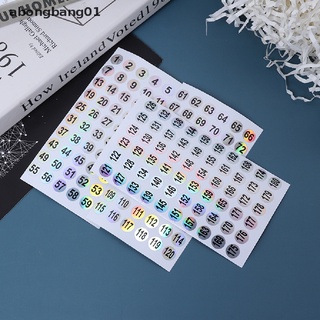 Abongbang01 สติกเกอร์ ลายตัวอักษร ตัวเลข สําหรับติดตกแต่งเล็บ 1 แผ่น