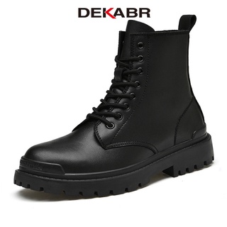 สินค้า Dekabr รองเท้าบูท หนังวัวแท้ ข้อสูง กันหิมะ แฟชั่นฤดูหนาว สําหรับผู้ชาย ไซซ์ 38~48