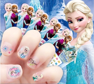 ภาพขนาดย่อของภาพหน้าปกสินค้าสติ๊กเกอร์ติดเล็บลายเจ้าหญิง, cartoon nail stickers,toy,ของเล่น1 set of 5 sheets จากร้าน lly360788707.th บน Shopee