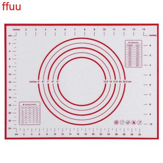 แผ่นรอง ชนิดซิลิโคน เกรดอาหาร ไม่ติด พร้อมสเกลขนาด สำหรับอบขนม นวดแป้ง