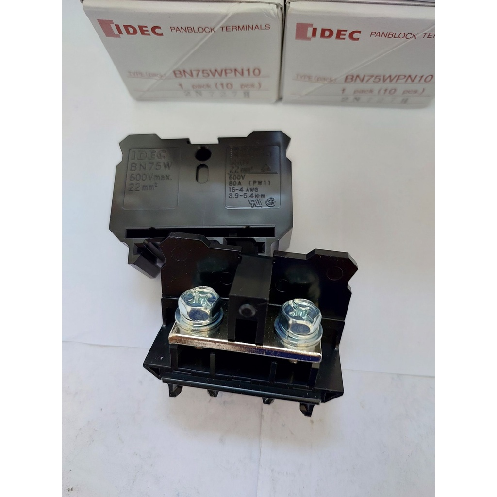 idec-terminal-block-bn75w-20pcs-box-ใช้กับสายไฟ-1-5-25-sqmm-ราคาต่อ1ชิ้น-สามารถออกใบกำกับภาษีได้ค่ะ