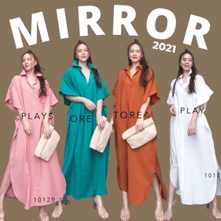 Code: 10129.3 เดรสเชิ้ตไปงาน เดรสยาวทรงหลวม งานป้าย mirrorsister