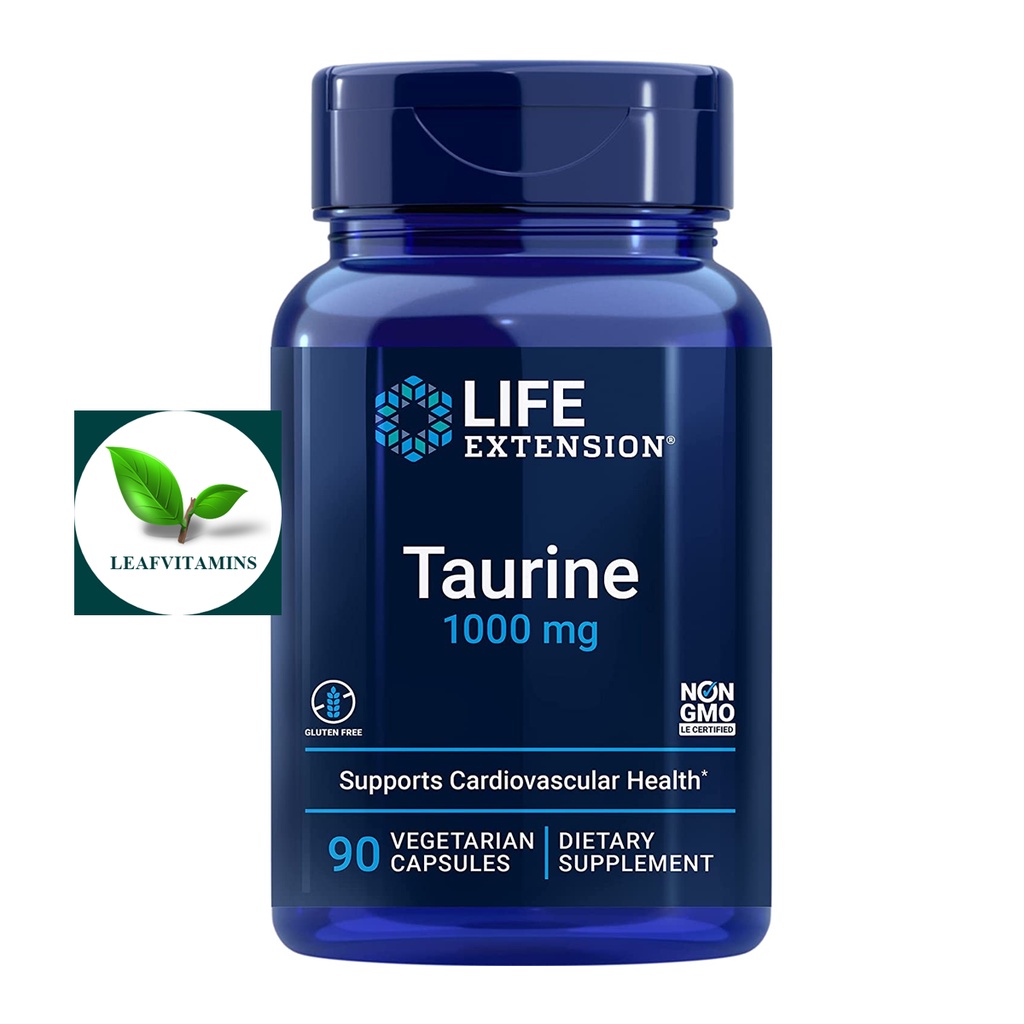 ภาพหน้าปกสินค้าLife Extension Taurine 1000 mg / 90 Vegetarian Capsules จากร้าน leafvitamins บน Shopee