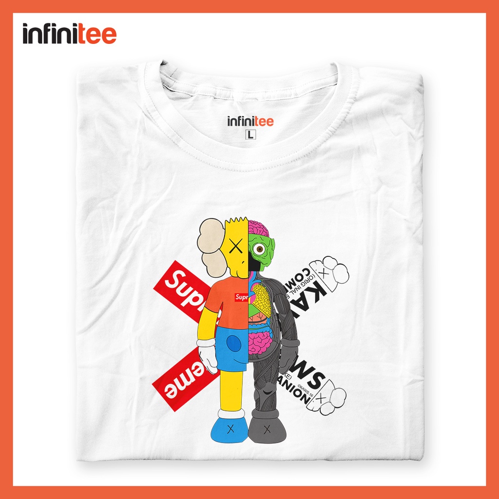 ไม่มีที่สิ้นสุด-kaws-supreme-shirt-in-white-graphic-เสื้อยืด-สำหรับผู้ชาย-trendy-women-unisex-t-shirt-mnl