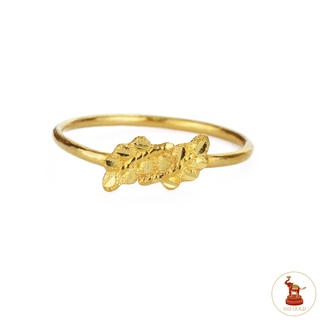 สินค้า แหวนทอง 0.6 กรัม ทอง 96.5% ลายใบมะกอก ทองแท้ ขายได้ จำนำได้ มีใบรับประกันทอง