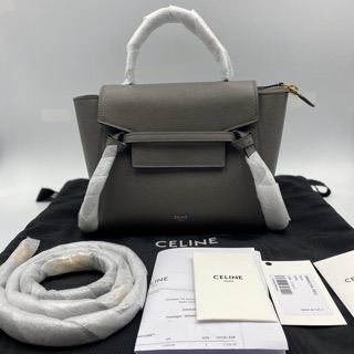 Used like newwww Celine nano beltbag grey y.19 Fullset