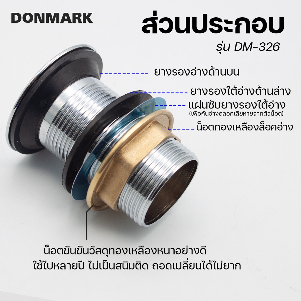 donmark-i-สะดืออ่าง-สะดืออ่างล้างหน้า-ไม่มีรูน้ำล้น-รุ่น-dm-326