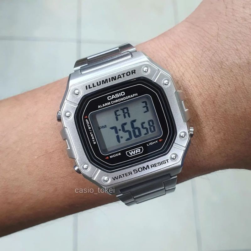 casio-แท้-สปอร์ต-เท่ๆ-ทรงจีช็อค-สายสแตนเลส