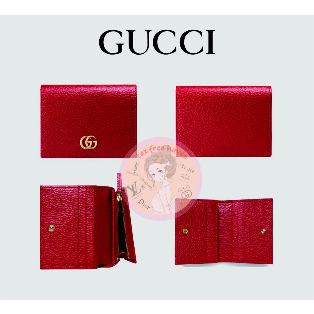 shopee-ถูกที่สุด-100-ของแท้-แบรนด์ใหม่-gucci-gg-marmont-คอลเลกชันหนังบัตร-wallet