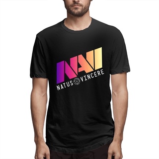 Navi เสื้อยืดแขนสั้น คอกลม ผ้าฝ้าย 100% พิมพ์ลาย Natus Vincere CSGO Fade สไตล์วินเทจ สําหรับผู้ชายบางใส่สบายๆ