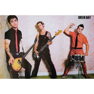 โปสเตอร์ รูปถ่าย วงดนตรี ร็อค กรีนเดย์ Green Day 1986 POSTER 24”x35” Inch American Punk Rock Alternative Pop Band V2