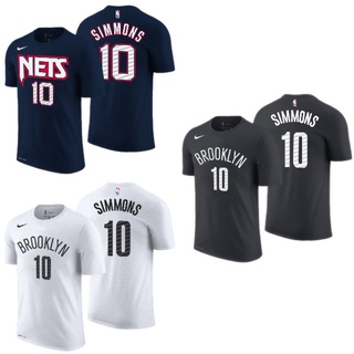 【hot tshirts】เสื้อยืดพิมพ์ลายแฟชั่นเสื้อยืด พิมพ์ลาย Nba Gametime Brooklyn Nets 10 Ben Simmons สําหรับผู้ชาย2022