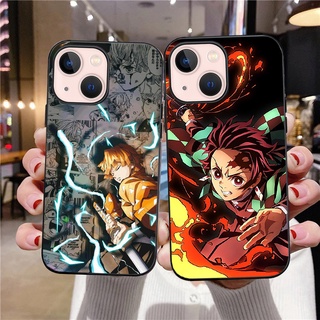 เคสโทรศัพท์มือถือ แบบนิ่ม ลายการ์ตูนอนิเมะ Demon Slayer สําหรับ iPhone X XS Max XR 12 13Mini 7 8 Plus