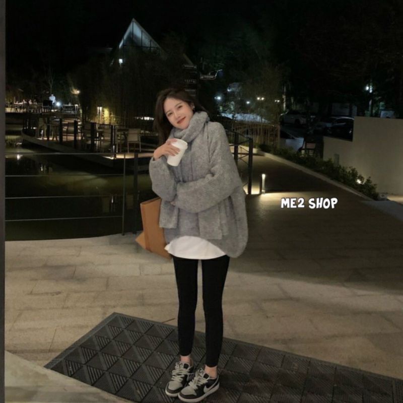 ทักก่อนสั่ง-เสื้อไหมพรม-ผ้าพันคอ-อก42-me2