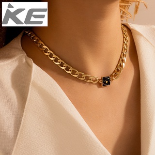 Necklace female collarbone chain indifferent hip-hop necklace creative diamond thick chain pun