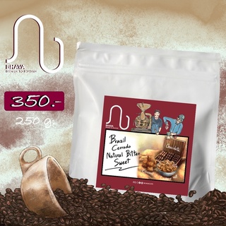 Coffee Beans :  Brazil Cerrado natural: Chocolate, Caramel, Cashew-nut, Bitter sweet 250g 300th (Omni roast)