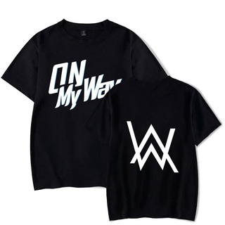 Alimoo Alan Walker เสื้อยืดลําลองสําหรับผู้ชายผู้หญิง Unisex ผ้าฝ้ายแขนสั้นขนาดใหญ่ เสื้อยืดคอกลมผ้าฝ้าย