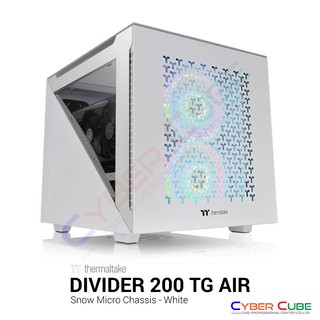 Thermaltake Divider 200 TG Air Snow Micro Chassis - White (เคส) Case
