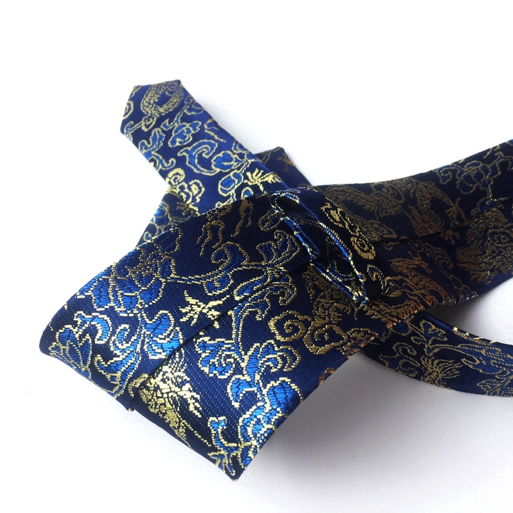 8cm-mens-yunjin-fabric-gold-red-blue-chinese-dragon-wedding-neck-tie-groom-ties