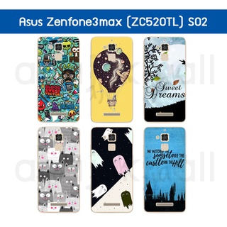 เคสพิมพ์ลาย asus zenfone3max zc520tl กรอบแข็งเอซุส zenfone3 max zc520tl ลายการ์ตูน S02 พร้อมส่งในไทย มีเก็บปลายทาง