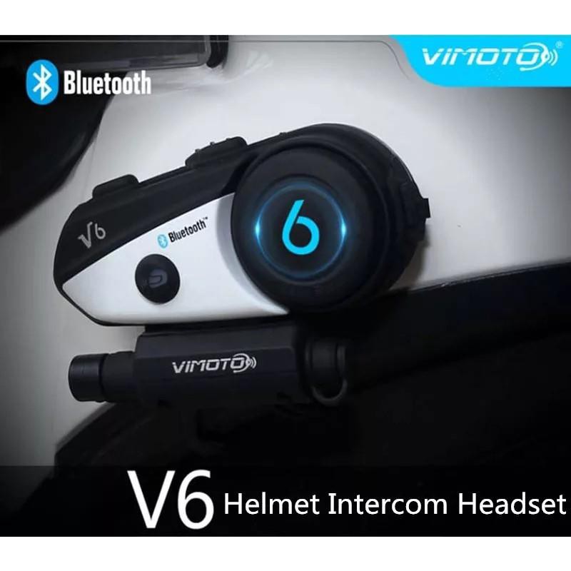 บูลทูธ Vimoto V6 Helmet Bluetooth Intercom Headset**ของแท้100% | Shopee ...
