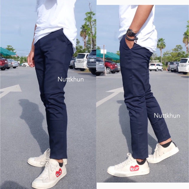 ภาพสินค้าChino Pants ทรงกระบอกเล็ก สำหรับใส่ทำงานหรือใส่ลำลอง จากร้าน nuttkhun. บน Shopee ภาพที่ 4