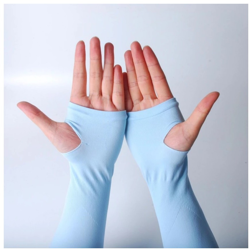 ภาพสินค้าปลอกแขนกันแดด Let's Slim ปลอกแขน กันแสง UV แบบสวมนิ้ว จากร้าน gx_humidifier บน Shopee ภาพที่ 4