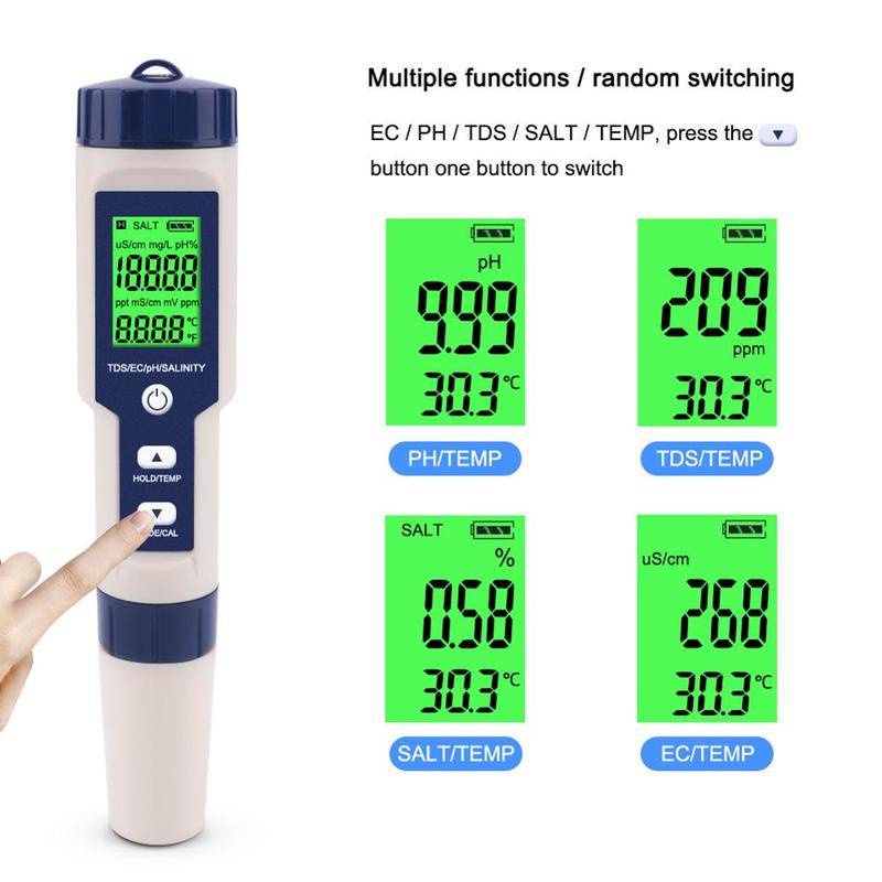 ready-stock-5-in-1-tester-tds-ec-ph-salinity-temperature-tester-conductivity-water-filter-purity-pen-with-backlight-as