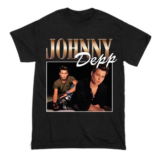 Tshirtคอลูกเรือcrew neckเสื้อยืด ผ้าฝ้าย พิมพ์ลายมังงะ Johnny Depp สไตล์สปอร์ต เลือกลายได้-4XL
