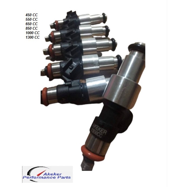 ak101-6x-top-feed-high-performance-60mm-ev14-1300cc-e85-high-impedance-flow-matched-fuel-injector-silver-หัวฉีด