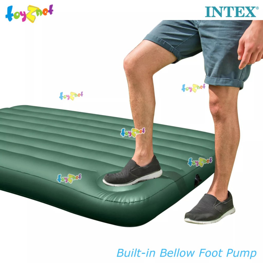 Intex ที่นอนเป่าลม แคมป์ปิ้ง ปิคนิค 2.5 ฟุต มีที่สูบลมด้วยเท้าในตัว ...
