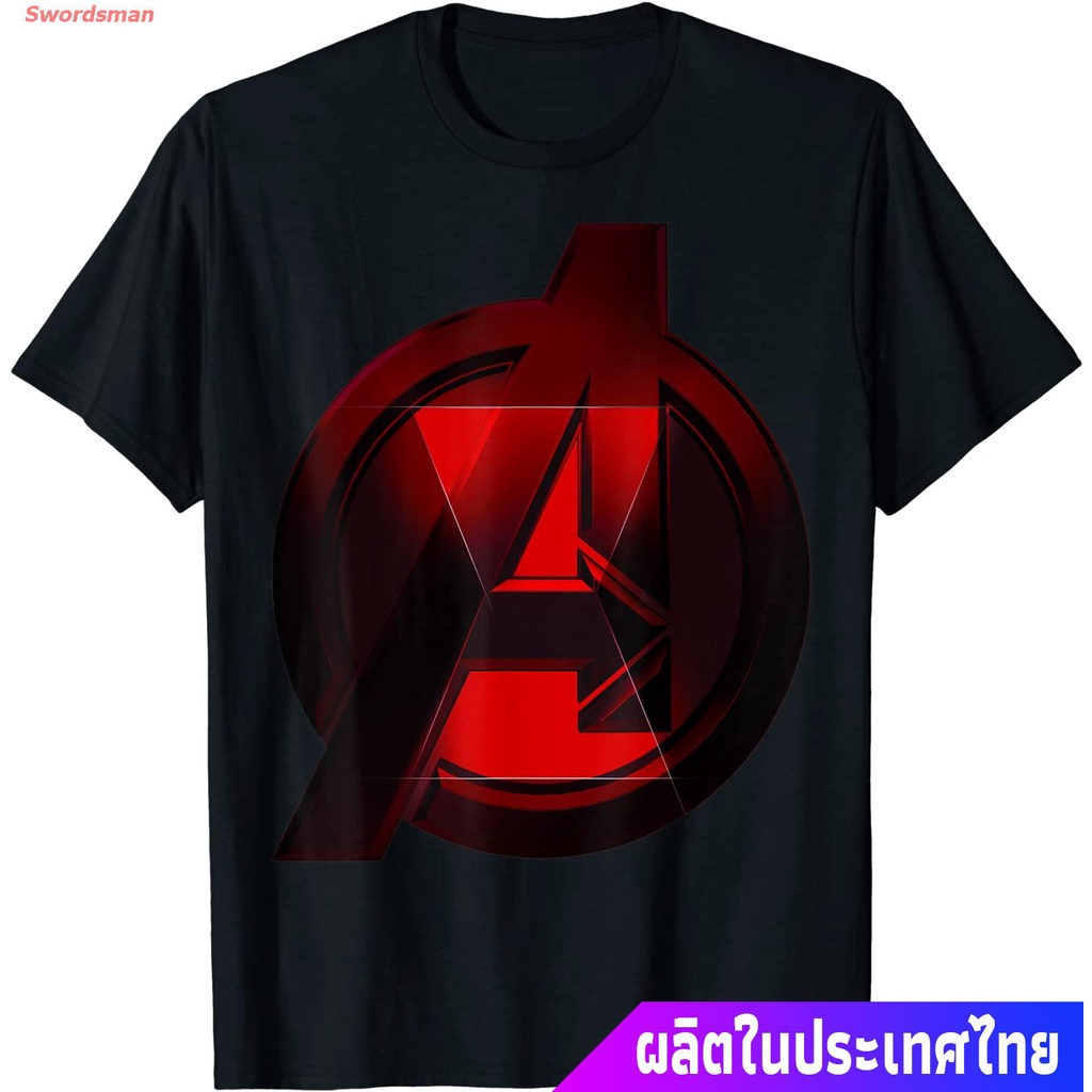 เสื้อยืดกีฬา-marvel-black-widow-avengers-logo-fill-t-shirt-sports-t-shirt