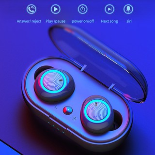 หูฟังบลูทูธไร้สาย TWS Bluetooth 5.0 Earbuds Bass Stereo Sound หูฟัง เปิดและเชื่อมต่ออัตโนมัติ