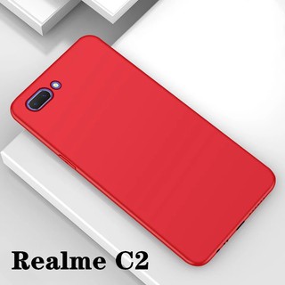 TPU CASE เคสออฟโบ้  Realme C2 / OPPO A1K เคสซิลิโคน เคสนิ่ม สวยและบางมาก เคสสีดําสีแดง [ส่งจากไทย]