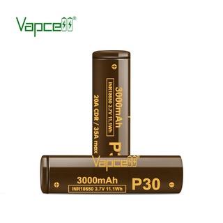 ( ราคา 2 ก้อนพร้อมกล่อง ) ถ่านVapcell P30 18650 3000mah 20A/35A