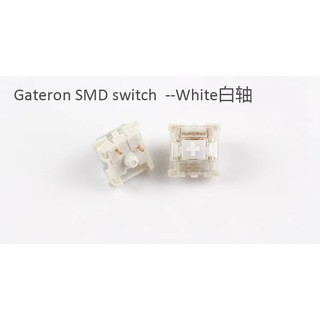 Gateron Switch Smd 3-pin Patch Rgb แผ่นคีย์บอร์ดใสสวิทช์คีย์บอร์ด Ciy diy aixs feather touch opaque white stem