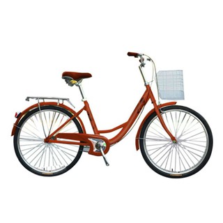 จักรยานแม่บ้าน จักรยานแม่บ้าน BALLET 24 นิ้ว สีน้ำตาลเข้ม จักรยาน กีฬาและฟิตเนส CITY BIKE MOVING BALLET 24” DARK BROWN