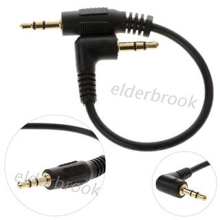 EDB* 10cm Auto Car Right Angle Male To Male 3.5mm Aux Jack Speaker Audio CableAdapter