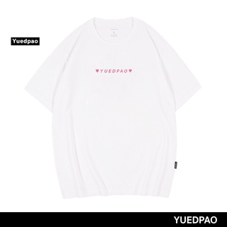 เสื้อยืดผ้าฝ้ายฤดูร้อนราคาถูกสุด ๆYuedpao เสื้อยืด OVERSIZE Pink LOGO รับประกันไม่ย้วย 2 ปี เสื้อยืดสีพื้น OVERSIZE_สี W