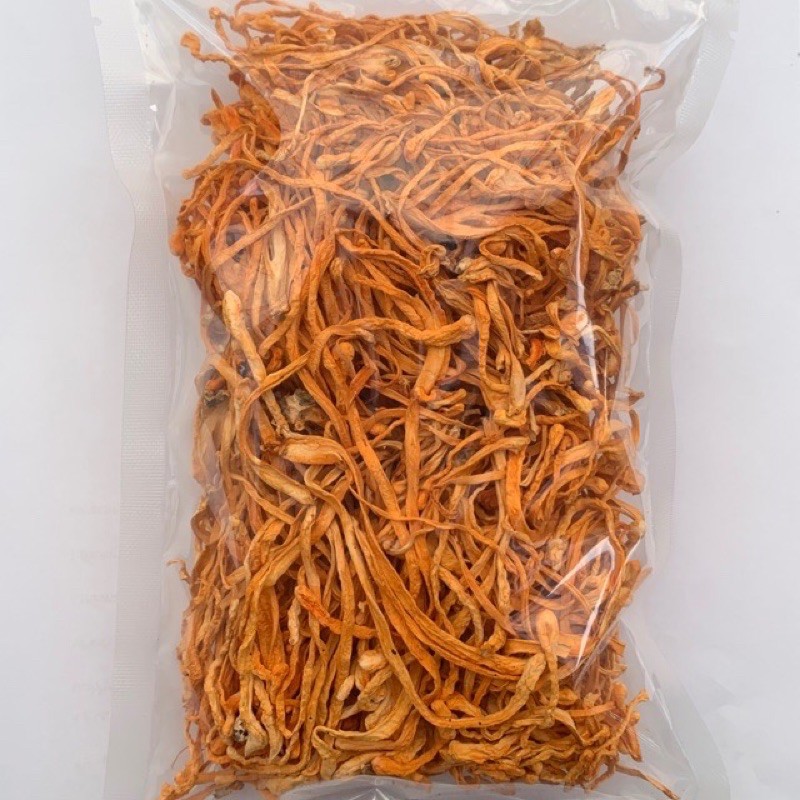 ถั่งเช่าสีทอง-อบแห้ง-dried-cordyceps-ถั่งเช่าแท้-ถั่งเช่า-gold-cordyceps-น้ำหนัก-100กรัม