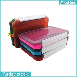 AKS Colorful Single  Layer  Insert  Bait  Box Lure Storage Tool With Insert Function Fishing Accessories Store Boxes