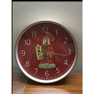 ภาพขนาดย่อของภาพหน้าปกสินค้านาฬิกาแฟชั่น Mute Quartz, นาฬิกาแขวนมงคล, Gongxi Fa Cai Ruyi Wall Clock จากร้าน elemonbg บน Shopee ภาพที่ 1