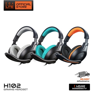 EGA LITE H102  หูฟังเกมมิ่ง Gaming Headset Jack 3.5mm  มีให้เลือก 3 สี รับประกันสินค้า 1 ปี