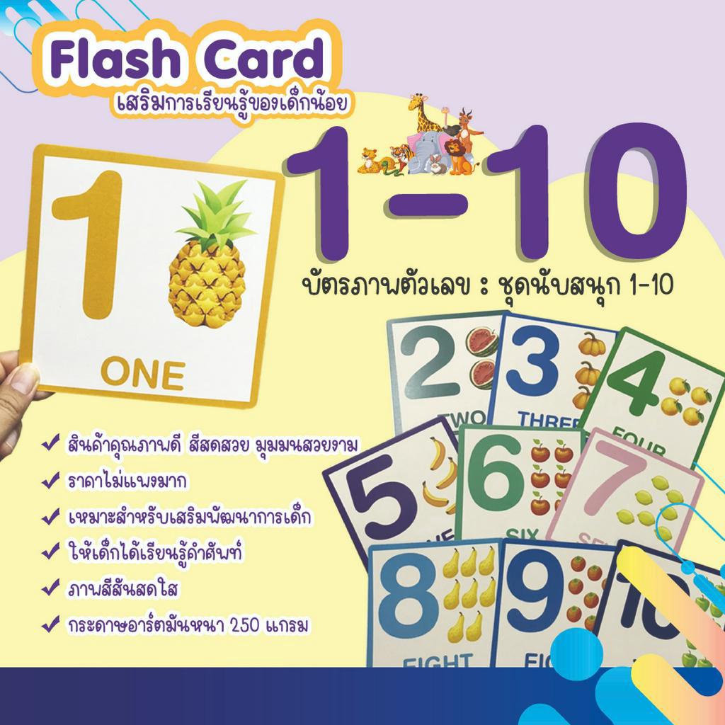 บัตรภาพ-แฟลชการ์ด-การ์ดคำศัพท์-3-หมวด-สอนคำศัพท์ภาษาไทย-อังกฤษ-และตัวเลข