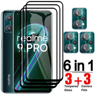 6 in 1 Tempered Glass For Oppo Realme 9 Pro Screen Protector Full Cover Film For Realme 9 Pro Plus 9i 5G Cover Protective Glass