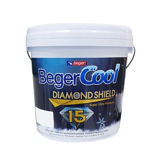 สีน้ำทาภายนอก BEGER COOL DIAMONDSHIELD 15 BASE D กึ่งเงา 2.5 แกลลอน BEGER COOL DIAMONDSHIELD 15 ที่สุดของสีทาบ้าน สะท้อน