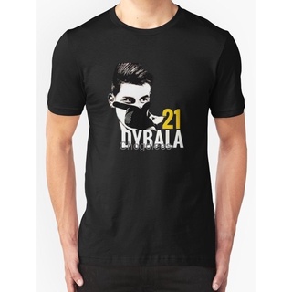 เสื้อยืดผ้าฝ้ายพิมพ์ลายขายดี เสื้อยืด ผ้าฝ้าย พิมพ์ลาย Dybala Mask 1 สีดํา แฟชั่นสําหรับผู้ชาย
